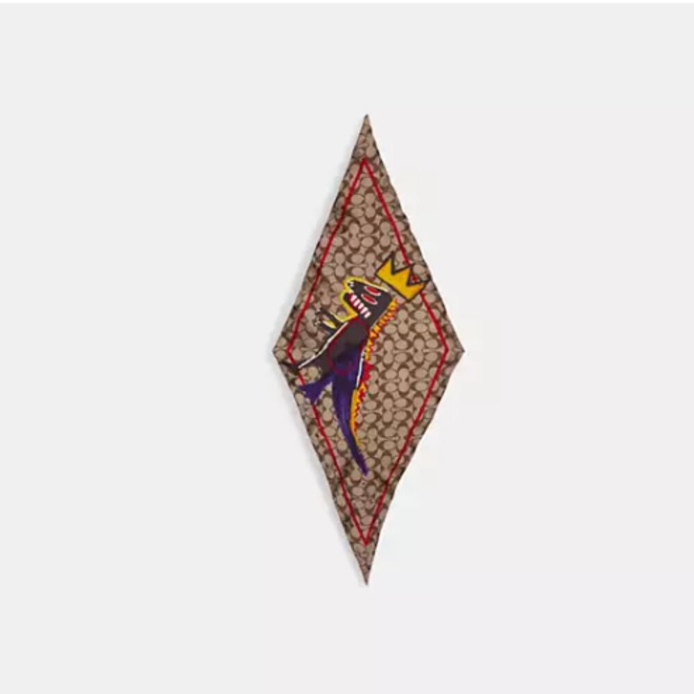 Coach X Jean-Michel Basquiat Silk Diamond Scarf